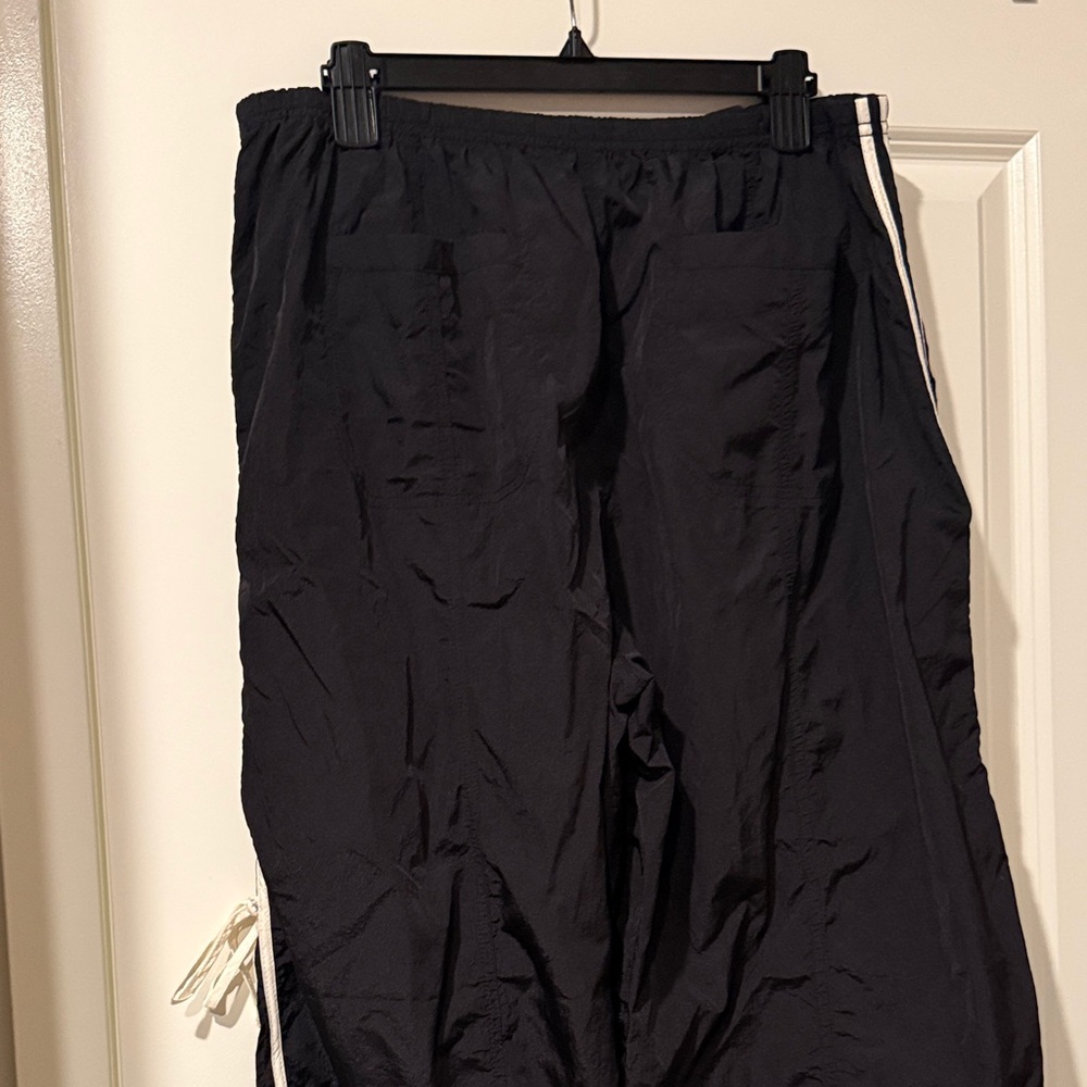 Anthropologie Black Pants with White Tie Details - Picture 3 of 6